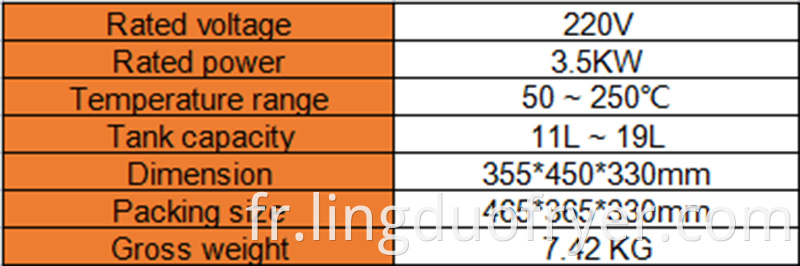 electric fryer details